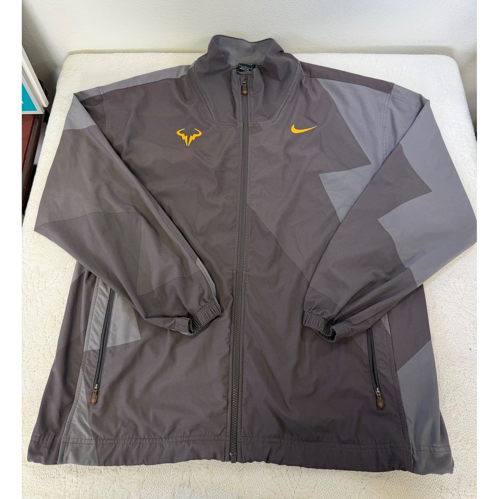Nike Court Dri-FIT Rafael Nadal Rafa Tennis Jacket Grey AJ8257-082 Mens L